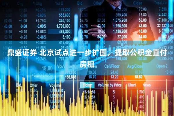鼎盛证券 北京试点进一步扩围，提取公积金直付房租
